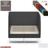Elleci Office ITACA ACOUSTIC Poltrona 2 posti con pareti acoustic gambe verniciate bianche rivestimento tessuto MINI class 1 IM