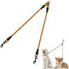 Taglory Guinzagli doppi per due cani/Guinzaglio per Cani Piccolo Medio Grande/Accoppiatore Nessun groviglio/Corda per arrampicata in montagna da 75 cm (75cm, Arancione)