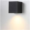 LUSSIOL Applique da Parete Interno/Esterno Snoozy S, Nero