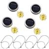 Ymenow Lampade Solari per Esterni Appendibili, 4 Pezzi 3M 30LED Lampade Solari in Vetro Sostituzione Lampioncini Solari Impermeabili per Esterni per Giardino, Albero, Balcone, Decorazione, Nessun