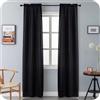 GIRASOLE HOME Coppia Tende Semi Oscuranti Tinta Unita Tenda Leggera per Soggiorno Camera Cameretta Balcone Finestra e Interni 2 Pannelli con Tasca (Nero, 70x240cm)