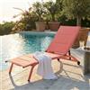 MIlani Home FELES - lettino da giardino impilabile in alluminio e textilene imbottito