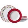 Ritzenhoff & Breker 009811 Doppio Shanti - Servizio da tavola 8 Pezzi, Colore: Rosso