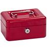 Alco-Albert 840-12 - Cassetta portavalori, in lamiera d'acciaio, a cilindro e 2 chiavi, 152 x 119 x 76 mm, Rosso (rot)