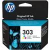 Hp - Cartuccia ink originale- 303 - C-M-Y - T6N01AE - 165 pag (unità vendita 1 pz.)