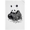 Maxwell & Williams Marini Ferlazzo Asciugamano da tè con disegno di panda gigante, 1% cotone indiano, bianco, 5 x 7 cm
