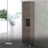 Mobile colonna lavanderia L45xP32xH195 cm LAUNDRYCOMPOS Bianco/Rovere