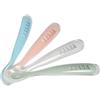 BÉABA - Cucchiaio in Silicone per Bebè e Neonato, Cucchiaino Svezzamento, Set di 2, Con Custodia di Trasporto, Rosa