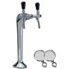 Colonna per Spillatura Birra o Acqua Depurata ForHome Cobra Palmer 2 Vie Cromo Completa di: Rubinetti, Medaglioni (or)