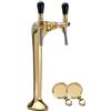 Colonna per Spillatura Birra o Acqua Depurata ForHome Cobra Palmer 2 Vie ottone Completa di: Rubinetti, Medaglioni (or)