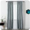 GIRASOLE HOME GIRASOLE Coppia Tende Oscuranti Fantasia Onde Effetto Metallizzato Tenda Isolante per Soggiorno Camera Ufficio Balcone Porta Finestra 2 Pannelli con Tasca (Argento, 70x240cm)