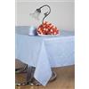 ESSE HOME - Linea Confestyl - Tovaglia - Copritavolo - Rettangolare per 12 Persone - Fiandra Jacquard Puro Cotone - Made in Italy - Prodotto Artigianale - Iris 598 (170x270, Tovaglia Azzurro)
