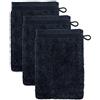 Möve Superwuschel - Set da 3 guanti da bagno, 15 x 20 cm, 100% cotone, colore grigio scuro