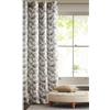 Eurofirany Tenda Bianco/Beige con Foglie botaniche, 75 g/m2, 140 x 250 cm, 1 Pezzo Leggero e Trasparente, Stile Ecologico, per Soggiorno, Camera da Letto