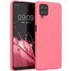 kwmobile Custodia Compatibile con Samsung Galaxy A12 Cover - Back Case per Smartphone in Silicone TPU - Protezione Gommata - corallo fluorescente
