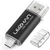 leizhan Type C USB Flash Drive 32GB OTG(On the Go) 2 in 1 USB 3.0 & Type-C Flash Drive Pen Drive For Type-C Android Smart Phone and MacBook - Black
