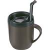 zyliss E990001 Hot Mug Caffettiera, Plastico, Silcone, Grigio, Tazza da Caffè da Viaggio Isolata, Filtro per Caffè Macinato, Tazza Con Coperchio, Lavabile in Lavastoviglie