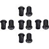 Fulcrum Nipplo esagonale 6mm nero 10pz