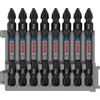 Bosch Professional 8 pz. di Bit di Avvitamento Doppi Set Phillips (Impact Control, 8 x PH2-PH2 Bits, Lunghezza 65mm, Pick and Click, Accessorio Avvitatore a Impulsi)
