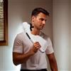 GLOBAL RELAX® | EGO Massaggiatore per il corpo | Bianco I Senza fili I Multifunzionale | Massaggio Shiatsu I Percussioni | 6 teste intercambiabili | 10 livelli di intensità | Schermo LCD