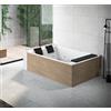 Novellini Divina Dual Whirpool+Airpool Vasca Idromassaggio 194x140 - Colore Vasca: Bianco Lucido - Pannelli: SENZA PANNELLI - Rubinetteria : Senza Rubinetteria