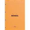 RHODIA 119660C - Bloc-Notes a punto metallico N°119 Orange - A4+ 21 x 31,8 cm- a righe - 80 fogli staccabili foratura a 4 buchi - Carta Clairefontaine Giallo 80g/m² -COPERTINA in carta trattata- Confezione da 5 blocchi