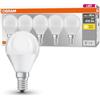 Osram Lampadine LED Sfera, 5W Equivalenti 40W, Attacco E14, Luce Calda 2700K, Confezione da 5