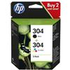 HP - Cartuccia ink originale - 304 - C-M-Y-K - 3JB05AE - C-M-Y 100 pag - K 120 pag (unità vendita 1 pz.)
