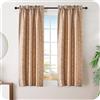 GIRASOLE HOME® Coppia Tende Semi Oscuranti Fantasia Onde Effetto Metallizzato Tenda per Soggiorno e Camera 2 Pannelli con Tasca (Oro Pallido, 70x145cm)