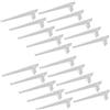 Emuca 7908012 Supponti per mensola con profilo cremagliera perforazione semplice passo 50mm, Bianco, 200mm, Set di 20 pezzi