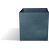 MIPLAST Vaso Quadrato Liscio 40x40 H.40 Antracite - Design Moderno per Giardino e Terrazzo