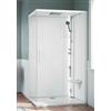 Novellini Glax 1 2.0 2P 140x90 Cabina Multifunzione con Hammam - Colore: White - Rubinetteria: Miscelatore Meccanico - Altezza Piatto Doccia: CM 4.5 - Verso: Destro
