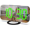 Mqruntoo Sveglia Digitale LED,orologio da tavolo digitale da 6,7 pollici,controllo della luminosità,3 livelli di luminosità, doppio caricatore USB,sveglia perfetta per comodino,camera da letto e ufficio