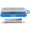 BGS Juego de puntas de vaso | entrada 6,3 mm (1/4) | T-Star (para Torx Plus) con perforación | 9 piezas