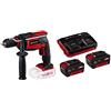 Einhell Trapano a Percussione a Batteria Tc-Id 18 Li-Solo Power X-Change + 2X 3,0Ah & Twincharger PXC Starter Kit