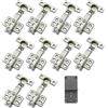 LOOTICH 90 Grado Battuta Esterna Cerniere 26 mm con Ammortizzatore per Porte Soft Close Cerniera per Cucina Armadio Porta Ante Mobili Paracolpi 10 Pezzi