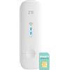 ZTE MF79U, Modem USB Wi-Fi sbloccato, Hotspot Wi-Fi da viaggio a basso costo per 10 dispositivi, porte per antenna esterna + 2 anni di garanzia (Bianco)