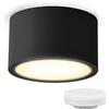 KYOTECH Faretto da Soffitto LED Ultra Sottile 55mm, Modulo Intercambiabile GX53, IP44 6W Bianco Caldo 3000K 550LM, Apparecchio a Plafone in Alluminio