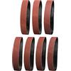 Sruhrak Nastri Abrasivi 50x686mm - 2 Ciascuno di Grane 40/60/80/120/180/240/400 Carta Abrasiva per Levigatrice a Nastro, per Levigare e Rimuovere Metallo/Legno (14 Pezzi)
