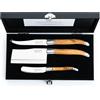 Laguiole Style de Vie Coltello da Formaggio Luxury Line, 3 Pezzi, legno d'ulivo