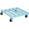 Wagner Carrello per Piante Aqua Splash 38 x 38 x 9,5 cm I Carrello per Fiori per Interni I Portavaso in Legno massello FSC®, Aqua Blu/Turchese, con Ruote I Portata 120 kg I Fatto in UE - 20042301