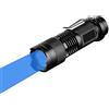 WESLITE Torcia Blu, WESLITE Torcia LED Blu Mini Torce con Colore Blu 3 Modalità Zoom in Grado con Clip a Lungo Raggio per la Caccia di Pesca Notturna (Batteria non Inclusa)