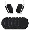 Yizhet Copri Cuffie Lavabile 10cm / 3,93, 6 Pezzi Copriauricolari per Cuffie da 9-10,5cm / 3,54-4,13 in Tessuto Elastiche Antipolvere, Nero