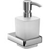 Emco Trend 22100100 Dispenser per Saponi Liquidi, Vetro Satinato, 155 ml, Accessori Bagno, Montaggio a Parete, Metallo, Grigio, Taglia Unica