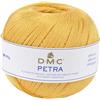 DmC, gomitolo di Filo Petra, 100% Cotone, Colore Giallo, Misura 5