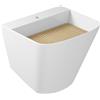 Ceramica galassia Lavatoio MEG11 monoforo cm. 55x47 in ceramica bianco lucido di Ceramica Galassia