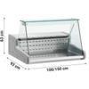 Vetrina Refrigerata Da Banco Vetri Dritti Verona Personalizzabile - Vetrina Refrigerata Da Banco Vetri Dritti Verona 100 cm