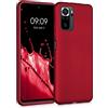kwmobile Custodia Compatibile con Xiaomi Redmi Note 10 / Note 10S Cover - Back Case Morbida - Protezione in Silicone TPU Effetto Metallizzato rosso scuro metallizzato