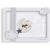 Interbaby 04179-18, Set Di 3 Lenzuola In Cotone Per Mini Culla - Modello: Osito Amoroso In Bianco E Grigio - 700 g