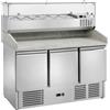 Amitek Saladette refrigerata per pizzeria con vetrinetta Modello AK943PZ+AK14433 6xGN 1/4